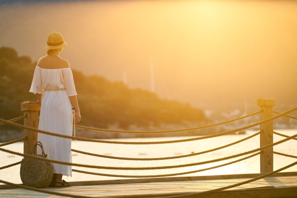 holiday, woman, alone